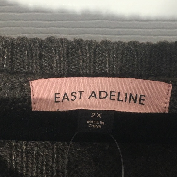 NWT East Adeline Cable Knit 3/4 Sleeve Sweater - Picture 4 of 7